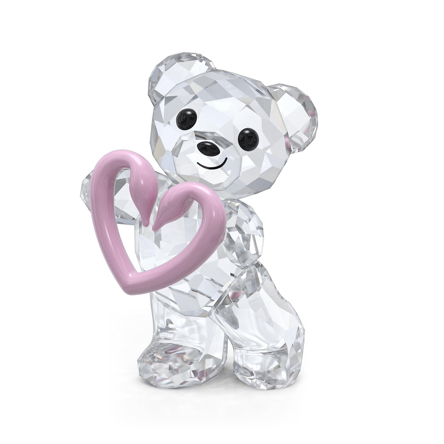 Swarovski Kris Bear crystal figurine — UNA Pink Heart 30th‑Anniversary, 422 facets, boxed — Collectible Figurines at The Homely Pantry
