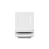 10 Strawberry Street front view of square appetizer plate showing clean white finish and elegant presentation