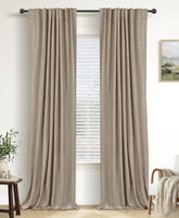 100% Blackout Shield front panel in burlywood birch showing elegant window coverage