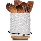 25DOL front view of ceramic crock showing elegant design and practical storage benefit