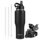 ABOTOCUP front view showing bottle shape and branding, highlights capacity