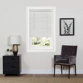 ACHIM pearl white front view showing clean cordless profile and privacy benefit