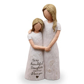 AcowSpt front view of mother daughter figurine showing warm embrace and display appeal