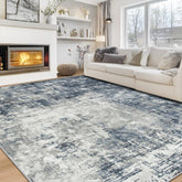 Aelenmu 8x10 rug front view showing full pattern and neutral tones for style