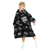 Aemicion front view of hoodie blanket showing full cozy coverage and style benefit