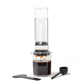 AeroPress Clear XL front view showing full capacity and clear Tritan for better control