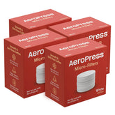 AeroPress front packaging showing 1400 white paper micro-filters and brand for supply convenience