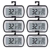 AEVETE pack of six thermometers showing front displays for instant monitoring