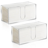 AFOROEOA front view of clear dispenser showing tidy towel storage and accessibility