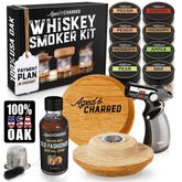 Aged & Charred kit front packaging showing complete smoked cocktail gift set