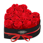 Agrul heart-shaped box front view showing elegant presentation and instant giftability
