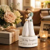 AIDLNS front view of mother and daughter figurine showing emotional detail and long-lasting display