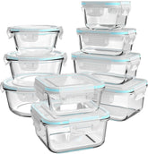 AILTEC front view of nine-piece set showing containers and lids for organized storage