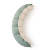 Ailuteie Peallow front view showing round bolster and green-white color, enhances bedroom styling