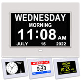 AINFTIME front display showing large day date time for quick recognition