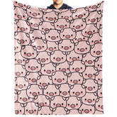 AIOMXZZ front view pig blanket showing full pattern and cute design benefit warmth