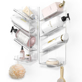 AITEE front view showing clear acrylic caddy and organized bottles for neat storage