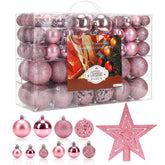 Aitsite pink ornaments front packaging showing set and quantity benefits