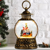 Aixuler gnome globe front view showing vintage lantern and warm glow benefit