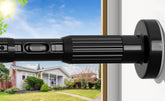 AIZESI front view of tension rod showing full-length and finish, durable look