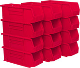 akro-mils front pack showing 12 red bins and clear benefit of bulk organization