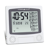 AL-HARAMEEN front display showing prayer times and clear LED