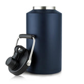 Alathote navy blue jug front view showing full 1-gallon capacity benefit