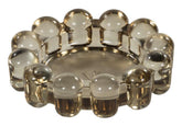 Alice Lane smoky glass front view showing sculptural bubble design and elegance