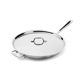 All-Clad D3 14-inch pan front view showing size and capacity benefit