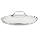 All-Clad Essentials 12-inch glass lid front view showing clear monitoring benefit
