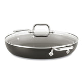 All-Clad HA1 front view showing full pan and lid, highlighting versatility