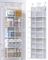 ALLTIDYUP front view showing clear ten pockets and space-saving benefit