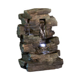 Alpine Corporation front view of tabletop fountain showing graceful tiers and benefit of visual focus