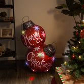 Alpine Corporation front view of red ornament showing festive shape and instant curb appeal