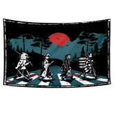AMAKKFY front view of tapestry showing vibrant cartoon design and instant room impact