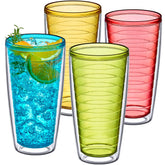 Amazing Abby front view of four mixed-color tumblers showing stylish durability