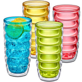 Amazing Abby front view showing clear insulated tumbler and mixed colors, durable entertaining benefit