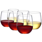 Amazing Abby front view of six clear tumblers showing elegant glass-like clarity and durability