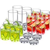 Amazing Abby clear tumblers front view, durable and elegant