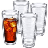 Amazing Abby front view showing clear tumblers and polished look for elegant serving