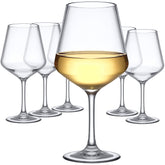Amazing Abby Sasha front packaging showing six clear wine glasses for elegant entertaining