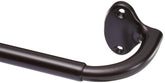 Amazon Basics curtain rod front view showing dark bronze finish and clean styling for cohesive décor