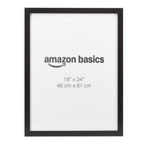 Amazon Basics frame front view showing black wood border and centered poster benefit clarity