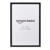 Amazon Basics front view of black wood frame showcasing clean display and modern look