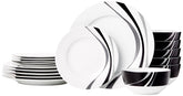 Amazon Basics Swirl front view showing complete set and packaging benefit of full service