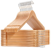 Amber Home front pack of 20 hangers showing neat closet benefit