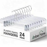 Amber Home front pack of 24 clear hangers improving closet order
