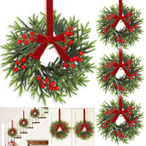 AMENON wreath front view showing full 11-inch design and holiday appeal