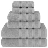 American Soft Linen front view of 6-piece set showing coordinated towel sizes and neat packaging for easy gifting