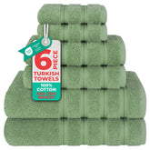 American Soft Linen front packaging view showing neat towel set and clear sizing